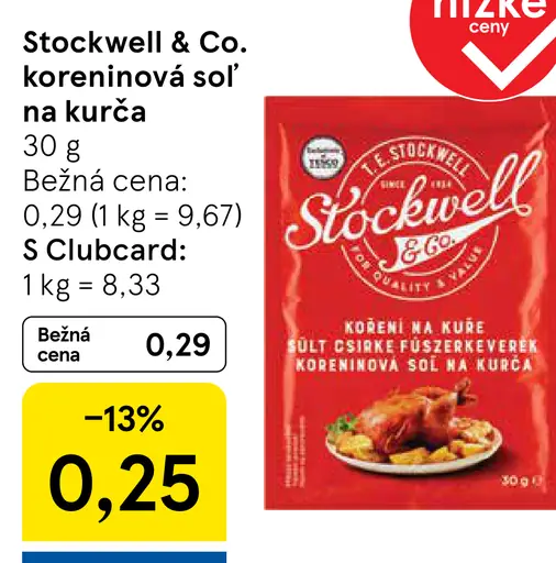 Stockwell & Co. koreninová soľ na kurča