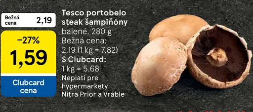 Tesco portobelo steak šampiňóny