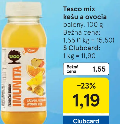 Tesco mix kešu a ovocia