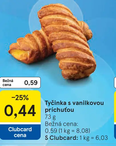 Tyčinka s vanilkovou príchuťou