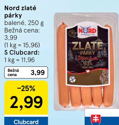 Nord Zlaté párky