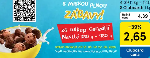 Nestlé detské cereálie