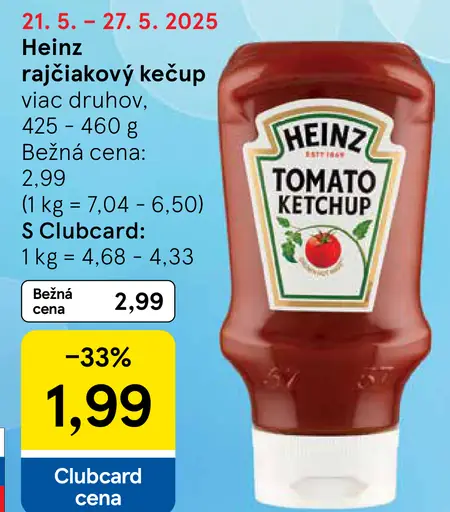 Heinz rajčiakový kečup