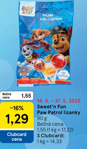 Sweet'n Fun Paw Patrol lízanky