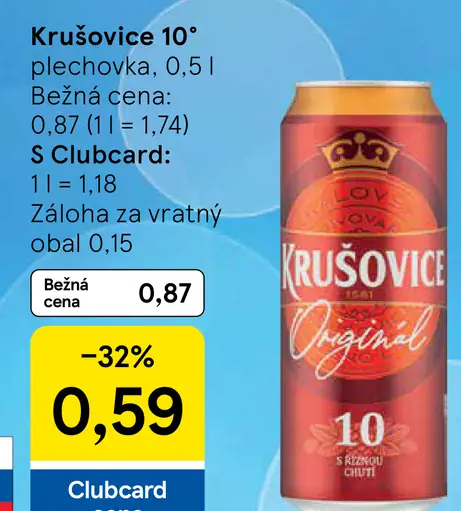 Krušovice 10° plechovka