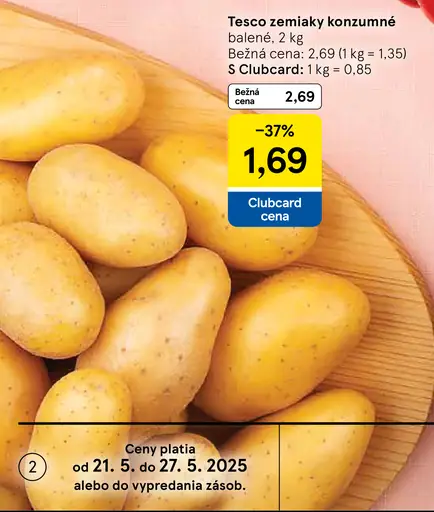 Tesco zemiaky konzumné neskoré