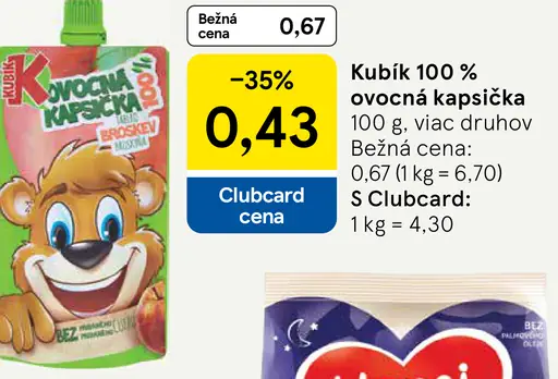 Kubík ovocná kapsička