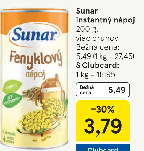 Sunar instantný nápoj