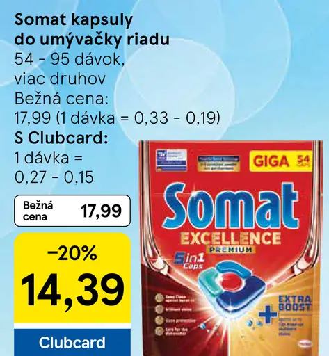 Somat kapsuly do umývačky riadu