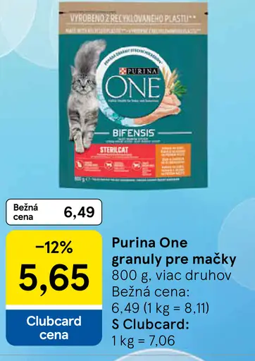 Purina One granuly pre mačky