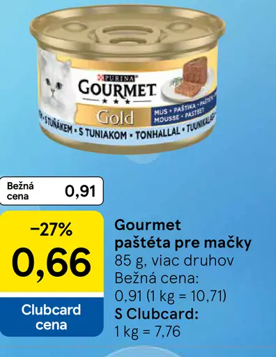Gourmet jemná paštéta pre mačky