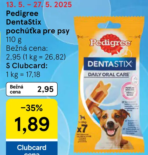 Pedigree DentaStix pochúťka pre psy