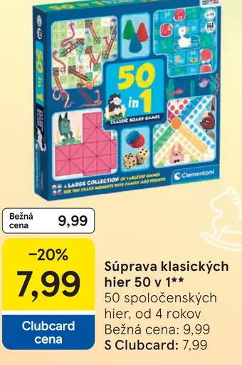Súprava klasických hier 50 v 1