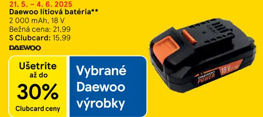 Daewoo litová batéria