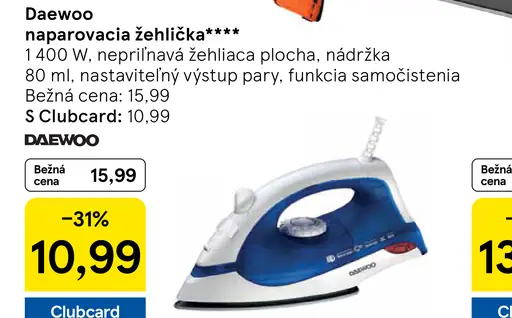 Daewoo naparovacia žehlička