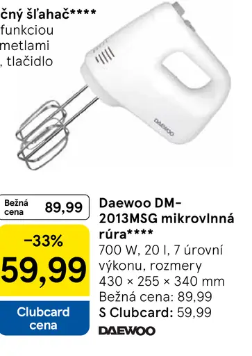 Daewoo DM-2013MSG mikrovlnná rúra