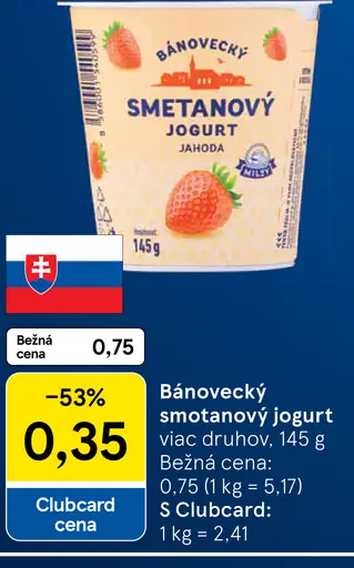 Bánovecký smotanový jogurt