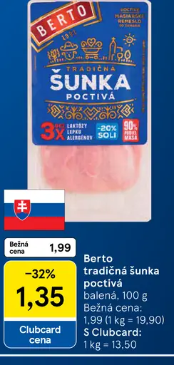 Berto Tradičná šunka poctivá