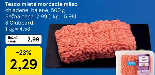 Tesco mleté morčacie mäso