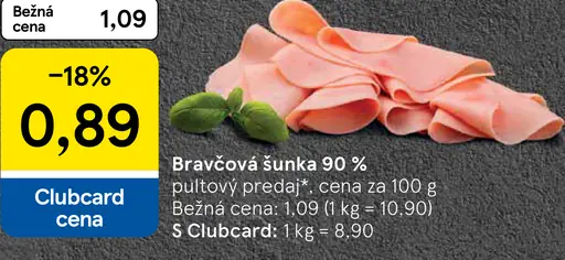 Bravčová šunka 80 %