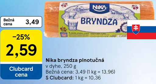 Nika bryndza plnotučná