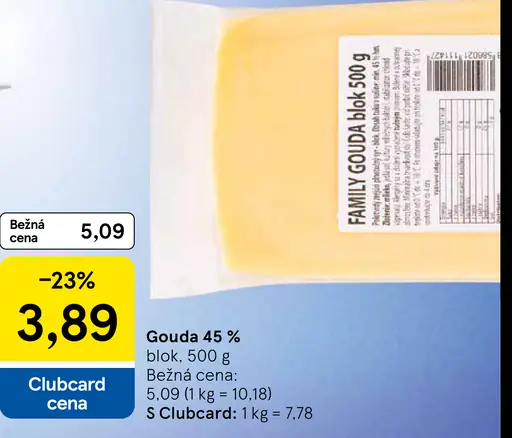 Gouda 45% bloko