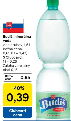 Budiš minerálna voda