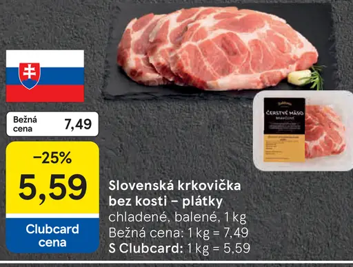 Slovenská krkovička bez kosti – plátky