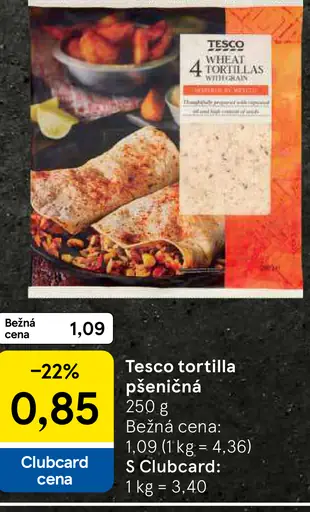 Tesco tortilla pšeničná