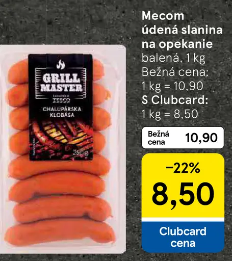 Tesco Grill Master chalupárska grill klobása