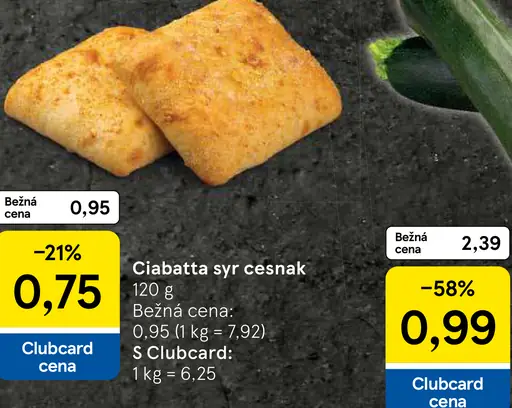 Ciabatta syr a cesnak