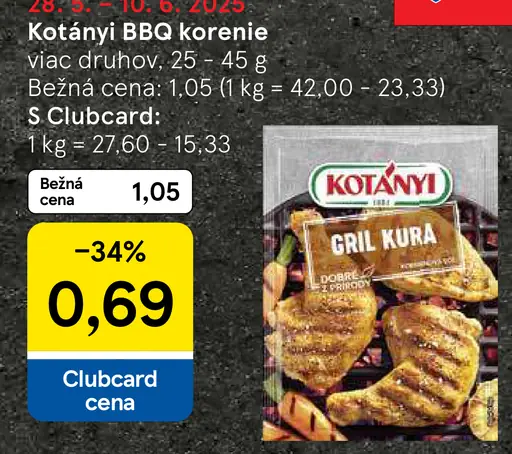 Kotányi BBQ korenie