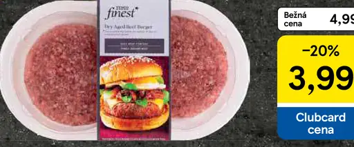Tesco Finest Dry aged hovädzí burger