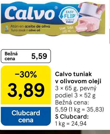 Calvo tuniak v olivovom oleji