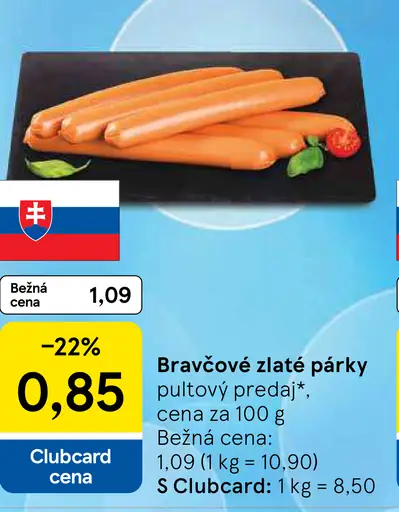 Bravčové zlaté párky