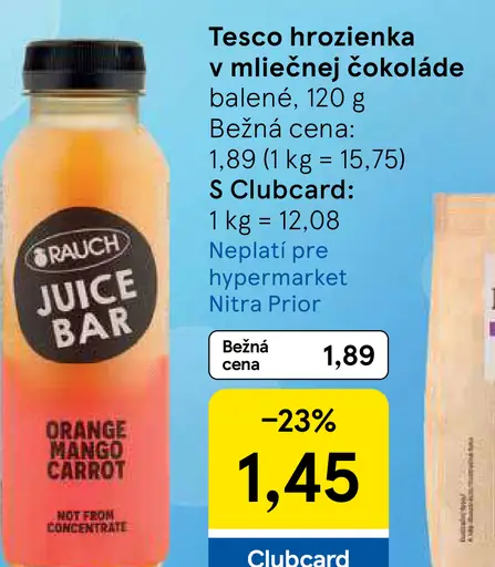 Rauch Juice Bar 100% pomarančovo-mangovo-mrkvová šťava