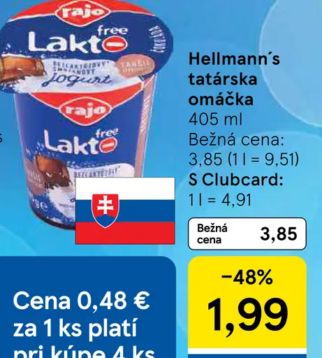 Rajo Bezlaktózový smotanový jogurt