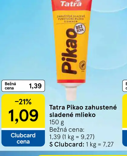 Tatra Pikao zahustené sladené mlieko