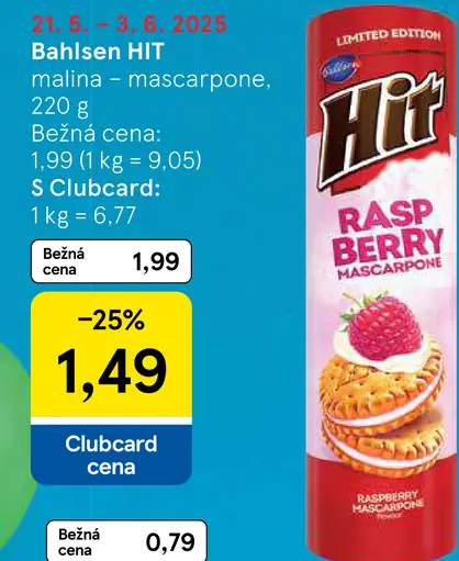 Bahlsen HIT malinové-mascarpone