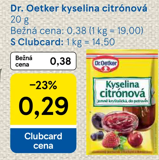Dr. Oetker Kyselina citrónová