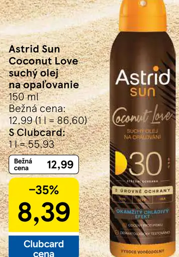 Astrid Sun Coconut Love suchý olej na opaľovanie v spreji OF