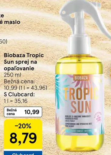 Biobaza Tropic Sun sprej na opaľovanie