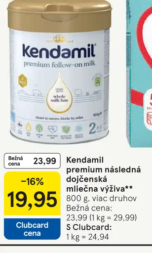 Kendamil premium následná dojčenská mliečna výživa