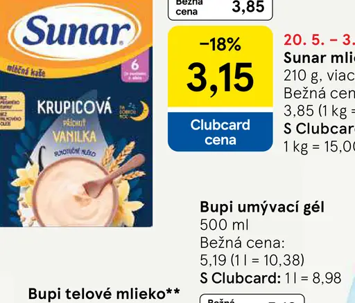 Sunar mliečna kaša