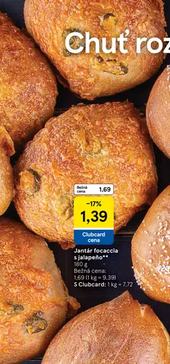 Jantár focaccia s jalapeño