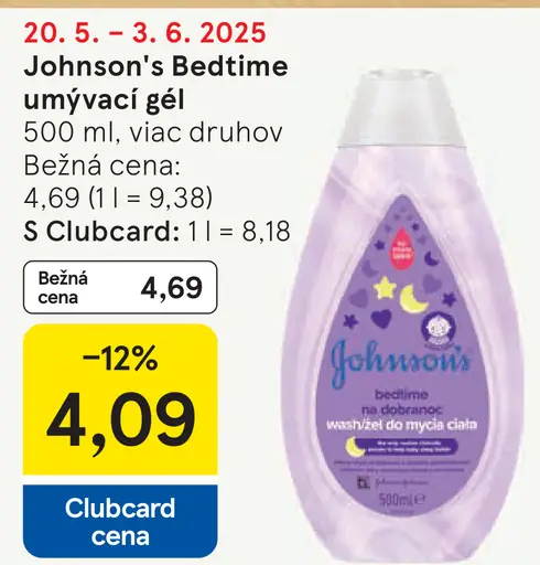 Johnson's Bedtime umývací gél