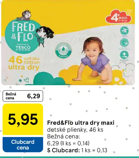 Fred&Flo ultra dry maxi detské plienky