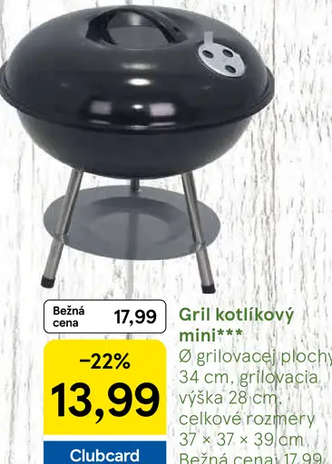 Gril kotlíkový mini
