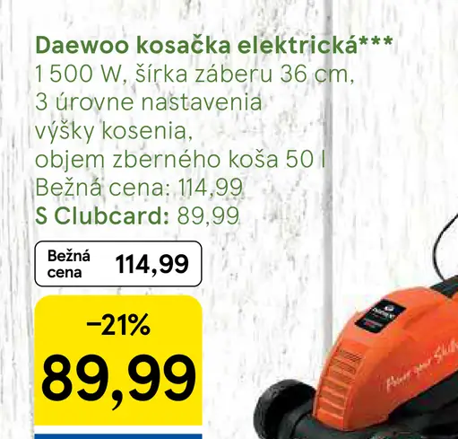 Daewoo elektrická kosačka