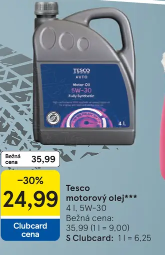 Tesco motorový olej